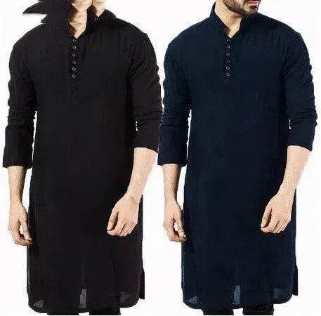 Arab Style Fashion Simple Long Men's Shirt Arab Robe - EX-STOCK CANADA