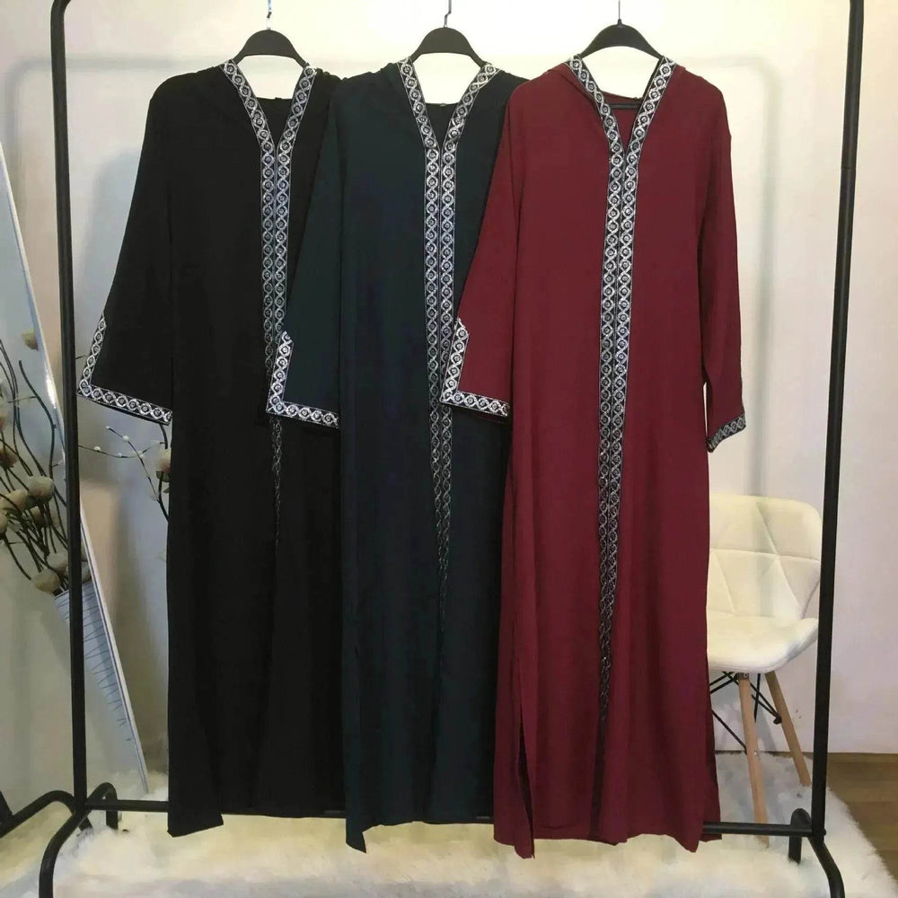 Arab Turkey Women Side Slit Fashion Abaya Robe - EX-STOCK Canada