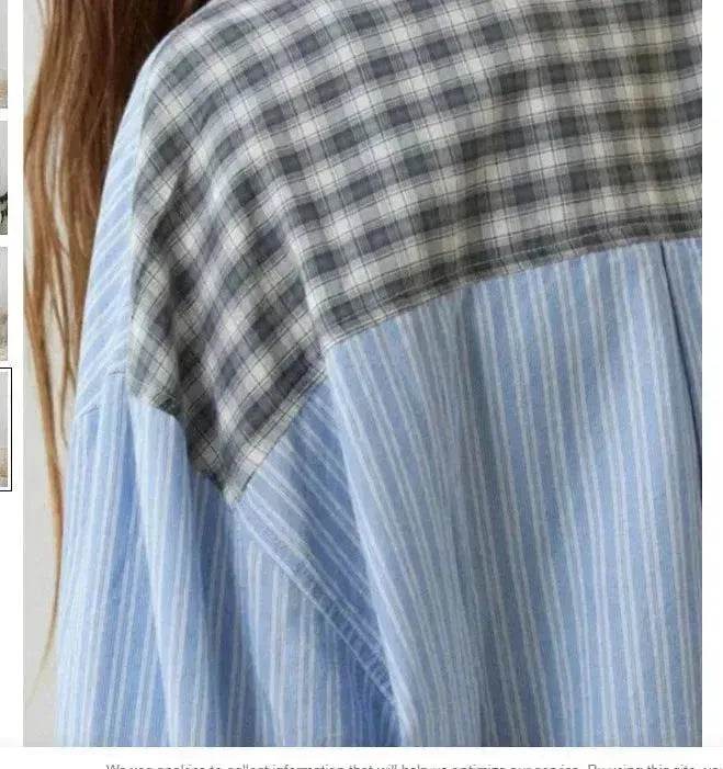 Autumn Women's Clothing Casual Homewear Plaid Shirt Outfit - EX-STOCK Canada