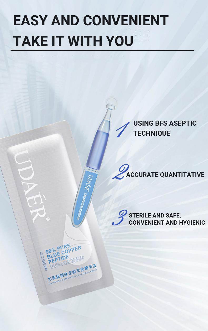 UDAER Blue Copper Peptide Serum Essence Rejuvenating Moisturizing Anti-wrinkle, Soothing And Repairing - EX-STOCK Canada