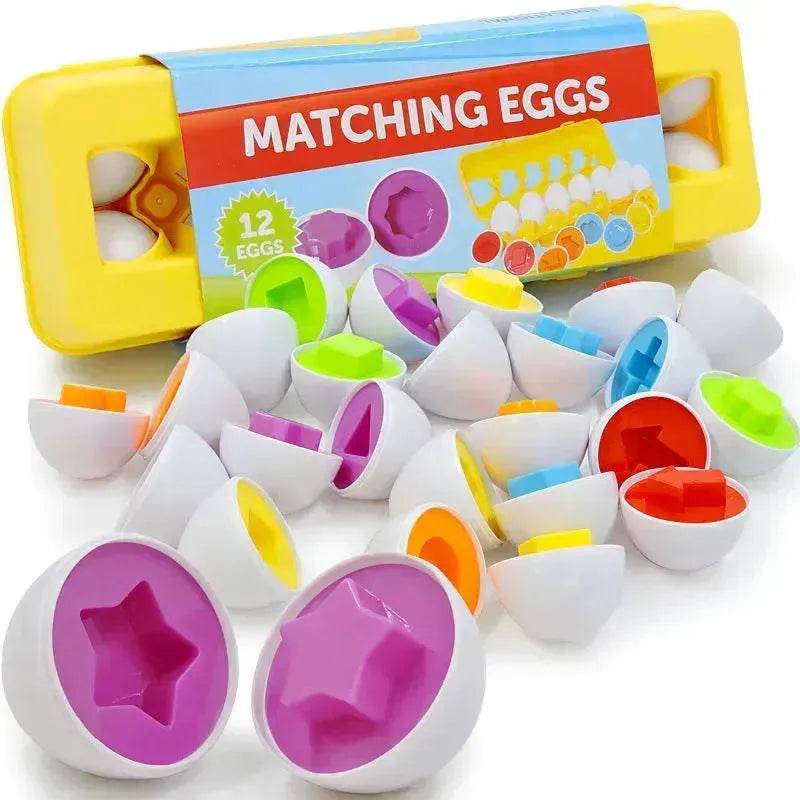 Baby Learning Educational Toy Smart Egg Toy Games Shape Matching Sorters Toys Montessori Eggs Toys For Kids Children - EX-STOCK Canada