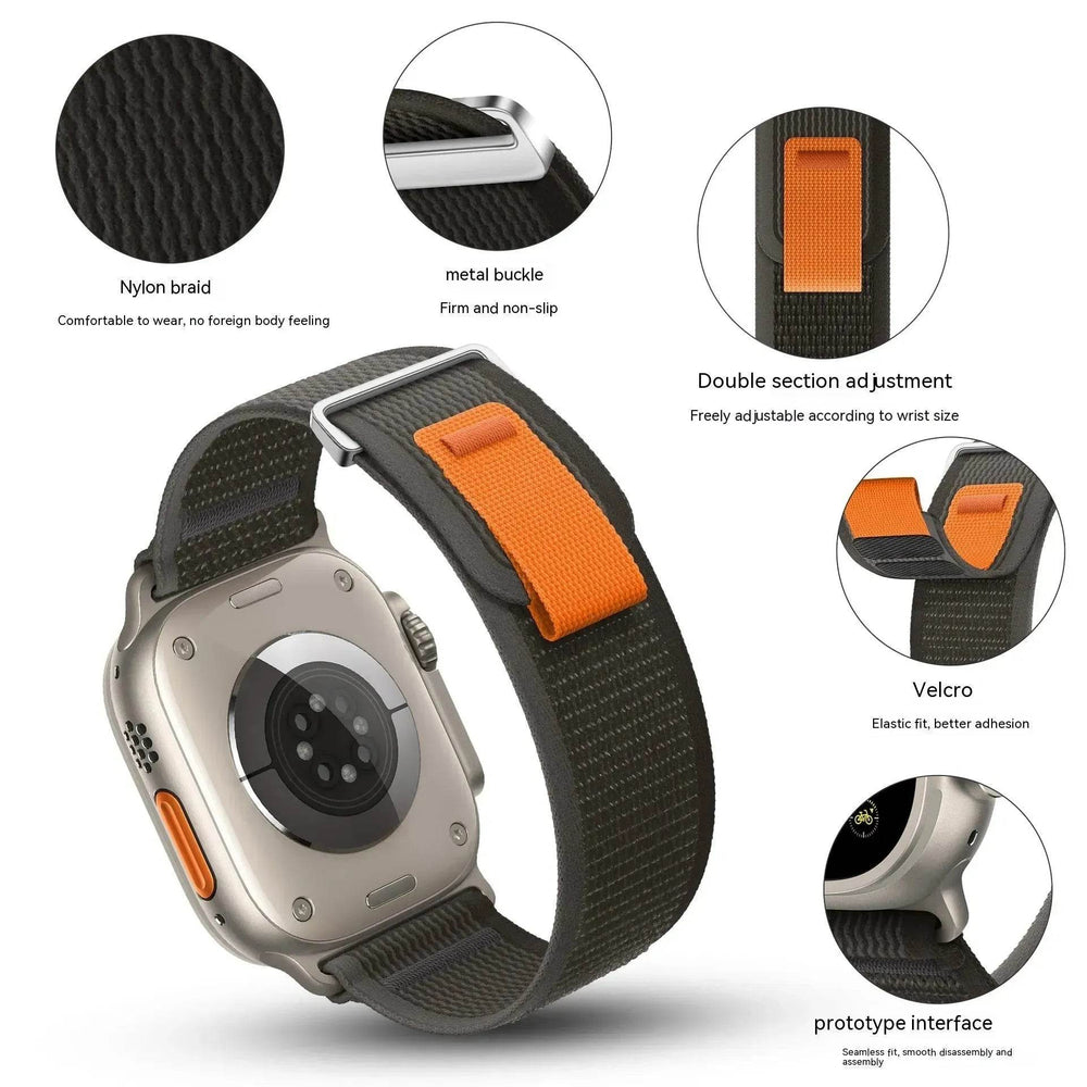 Replaceable Nylon Loop Watch band suitable for iwatch - EX-STOCK Canada