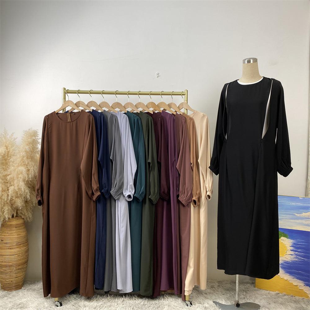 Abbigliamento da infermiera alla moda Muslim Vestito a maniche lunghe a taglio slim - EX-STOCK Canada