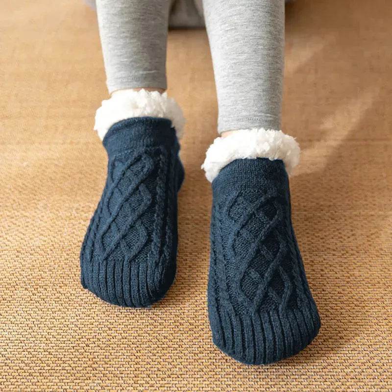 Winter Knitted Plush Floor Socks Home Warm Non-slip Carpet Socks Women - EX-STOCK Canada
