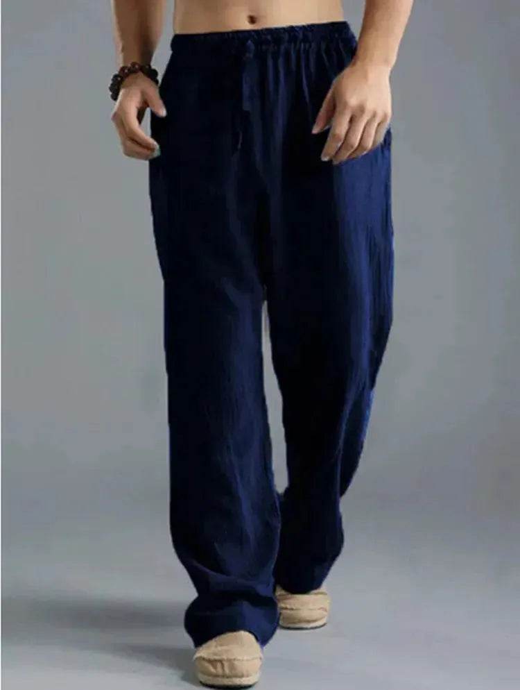 Linen Pants for Men Loose Fit Casual Classic Summer. - EX-STOCK Canada