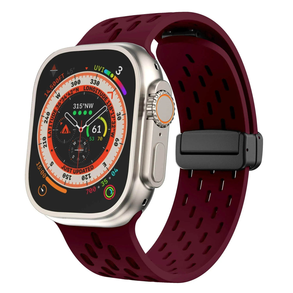 Replaceable Silicone Mesh Magnetic Buckle watch strap for Apple iwatch - EX-STOCK Canada