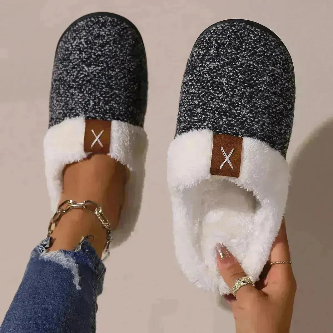 Pantres de peluche d'hiver Fashion Fashion Bottom Warm House Chaussures pour femmes hommes Men Indoor Bedroom Floor Slipper