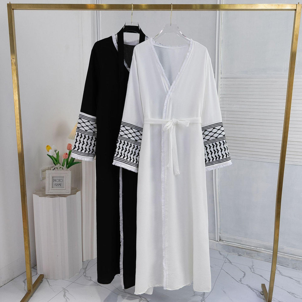 Cardigan Elegante Abito Islamico Ricamato Vestaglia da Donna - EX-STOCK Canada