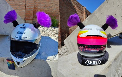 Decorative helmet pigtail accessory style option