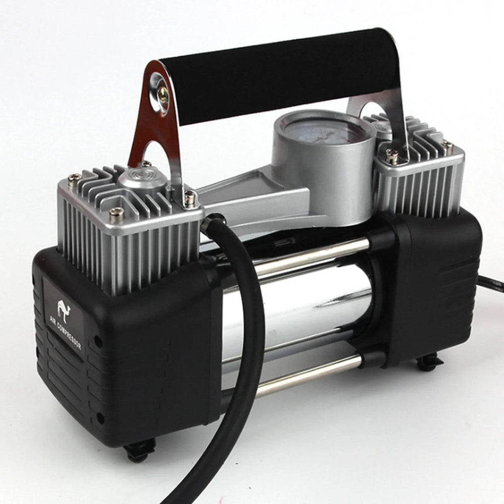 Portable High Power Metal Double Cylinder Car Tire Air compressor - EX-STOCK Canada