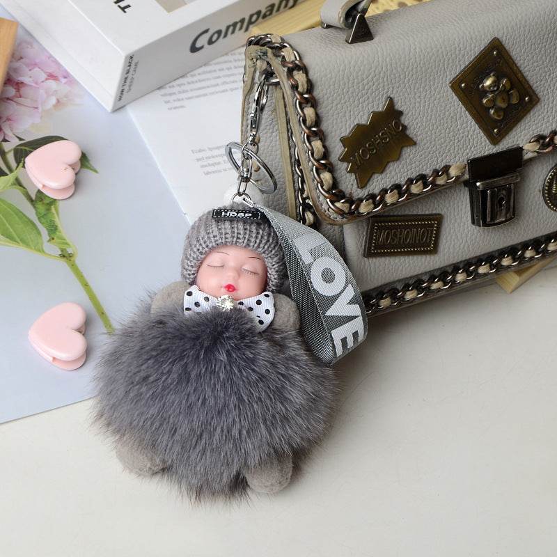 Cute Sleeping Doll Plush Doll Keychain Pendant Backpack Handbag Wallet Accessories - EX-STOCK Canada