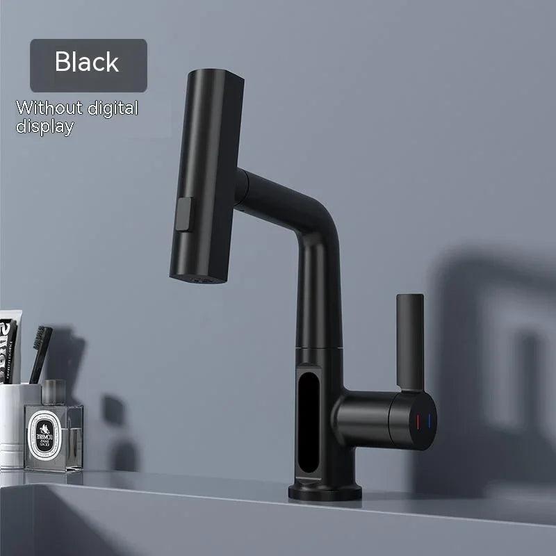 Intelligent Digital Display Faucet Pull-out Basin Faucet Temperature Digital Display Rotation EX-STOCK Canada