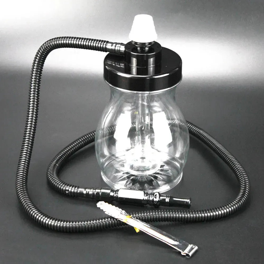 Portable Transparent White Plastic Hookah Full Set Of Accessories - EX-STOCK CANADA