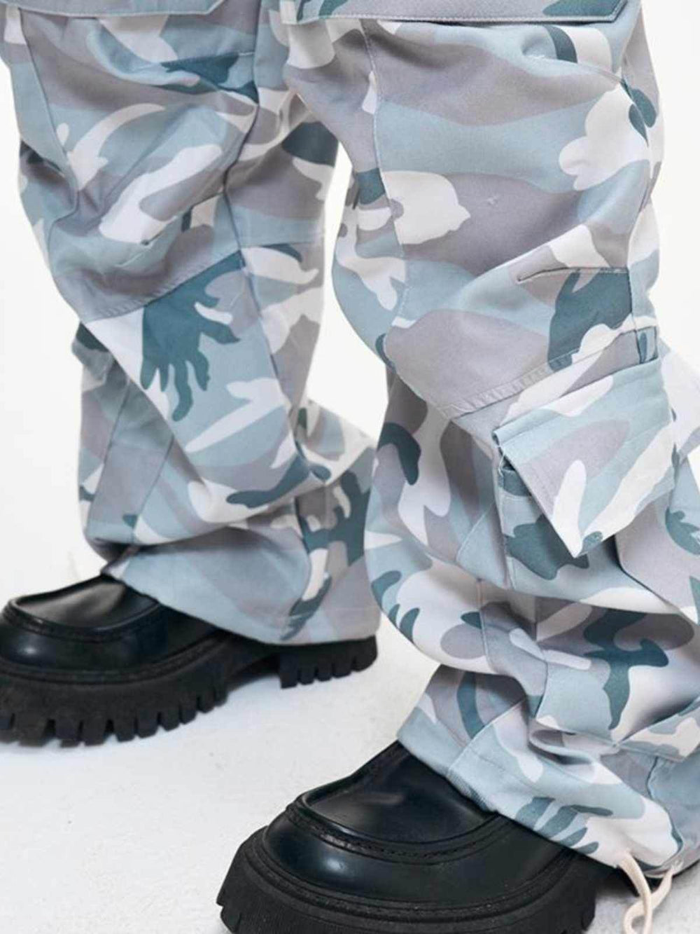 Multi-Pocket Workwear Military Camouflage Casual Wide Leg Paratrooper Cargo Pants Men - EX-STOCK Canada