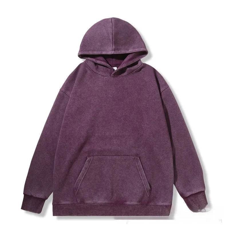 Unisex Teen Waxed Washed Distressed Hoodie Sweatshirt Pullover top - EX-STOCK Canada