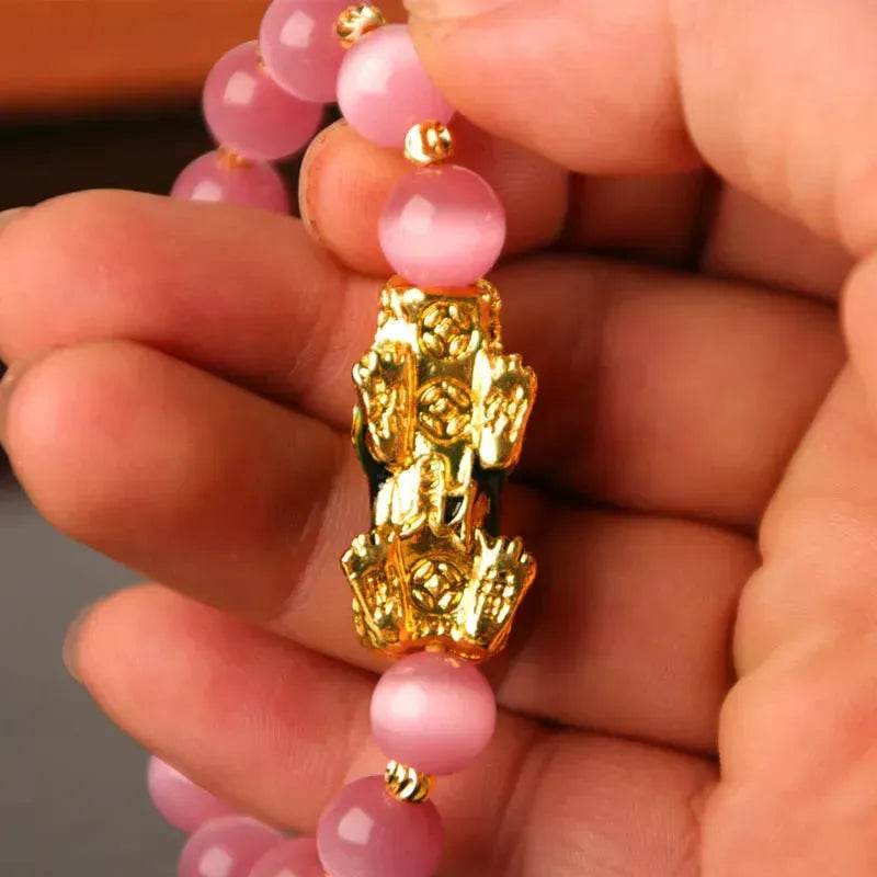 3D Gold Plated PiXiu Crystal Beaded Bracelet - EX-STOCK Canada