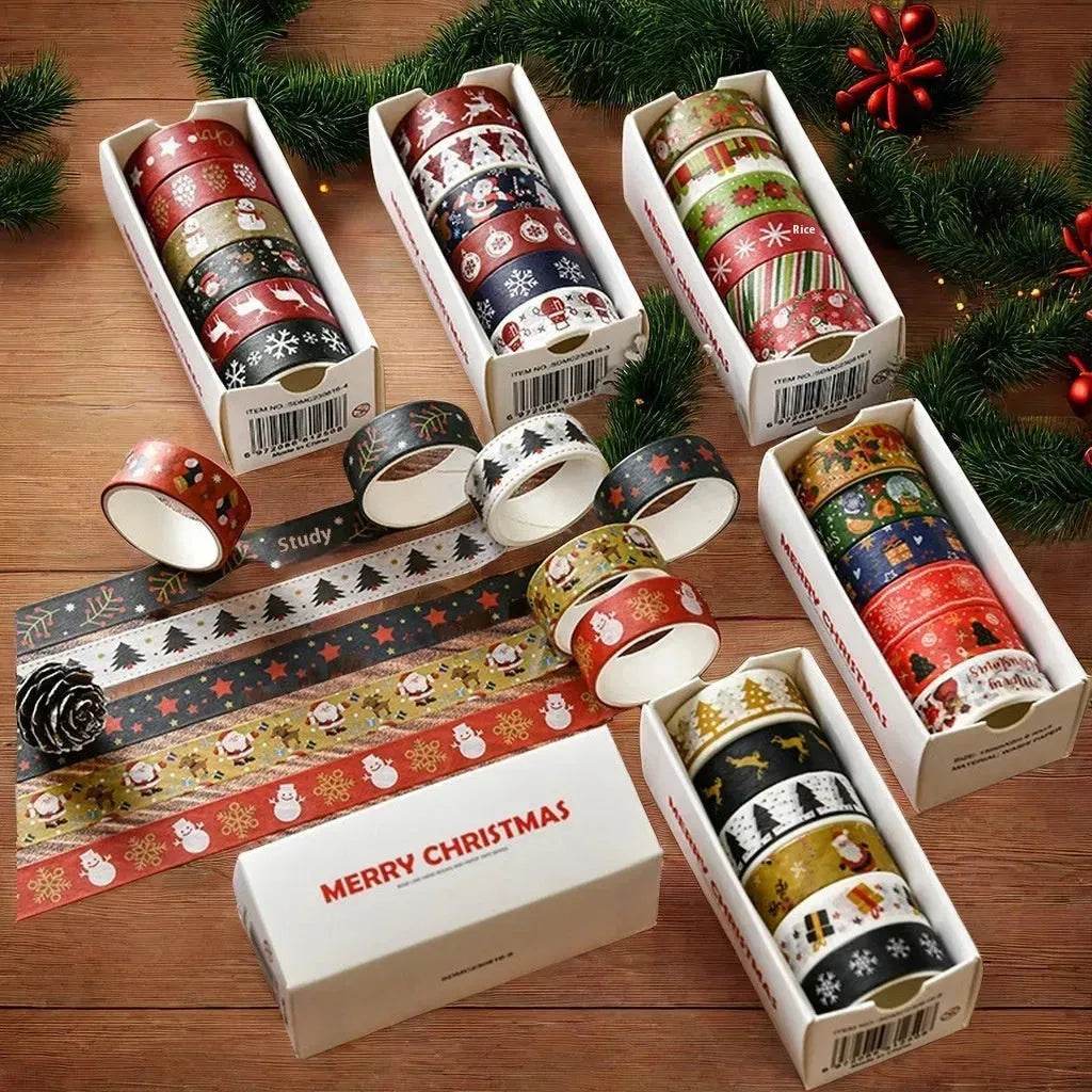 Creative Christmas Gift And Paper Adhesive Tape Journal Tape Christmas Decoration Material Cute Christmas Tape - EX-STOCK Canada
