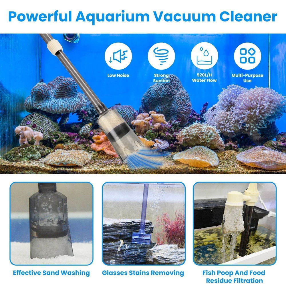 Powerful Electric Aquarium Vacuum Gravel Cleaner - EX-STOCK Canada