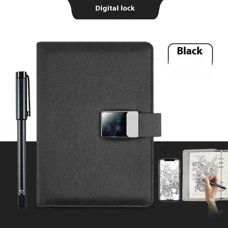 Handwriting Paper Screen Synchronization Smart Fingerprint Lock A5 Notebook - EX-STOCK Canada