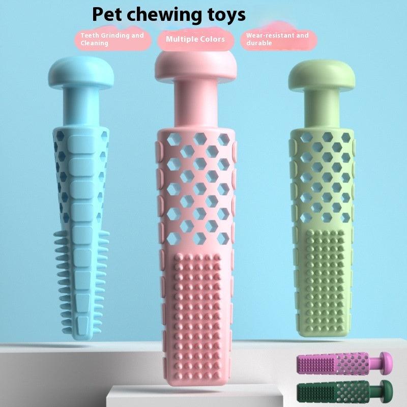 Jouet pour animal de compagnie Fournitures Dentifrice-type Jouet à ronger Bâton en TPR Soulage les molaires engorgées