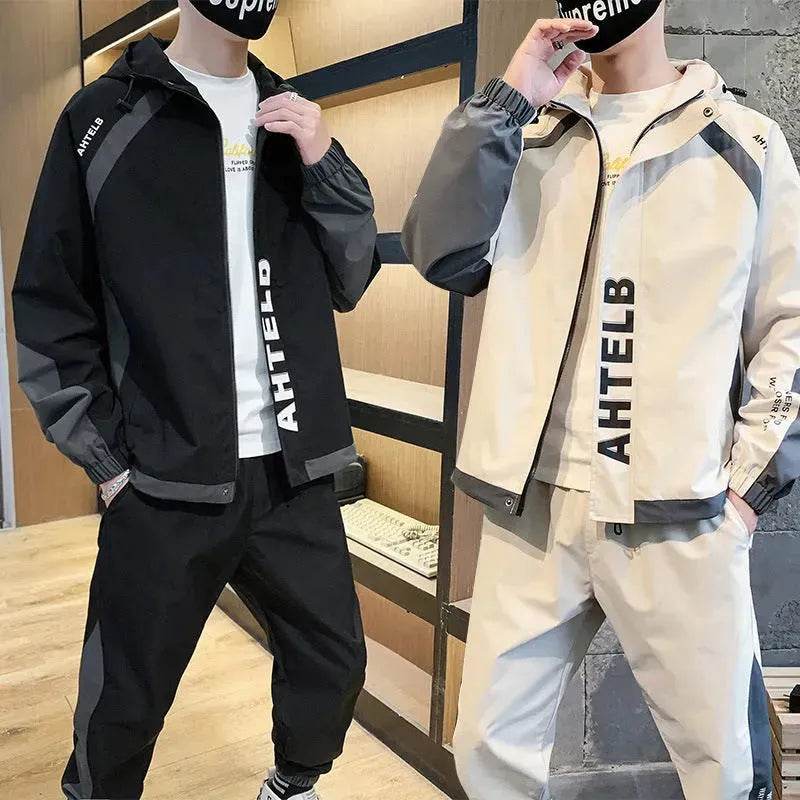 Autumn Casual Sportswear 2pcs suit Workwear Tracksuit Outfit for men - EX-STOCK Canada