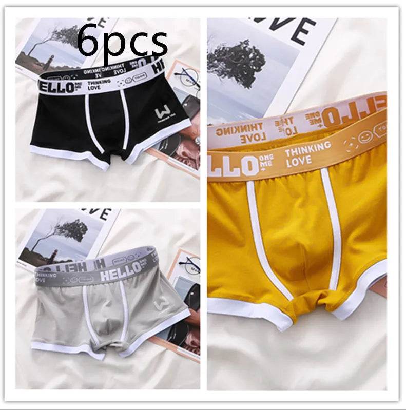 Men's Cotton Boxer Briefs Trendy Breathable Low waist underwear - EX-STOCK Canada