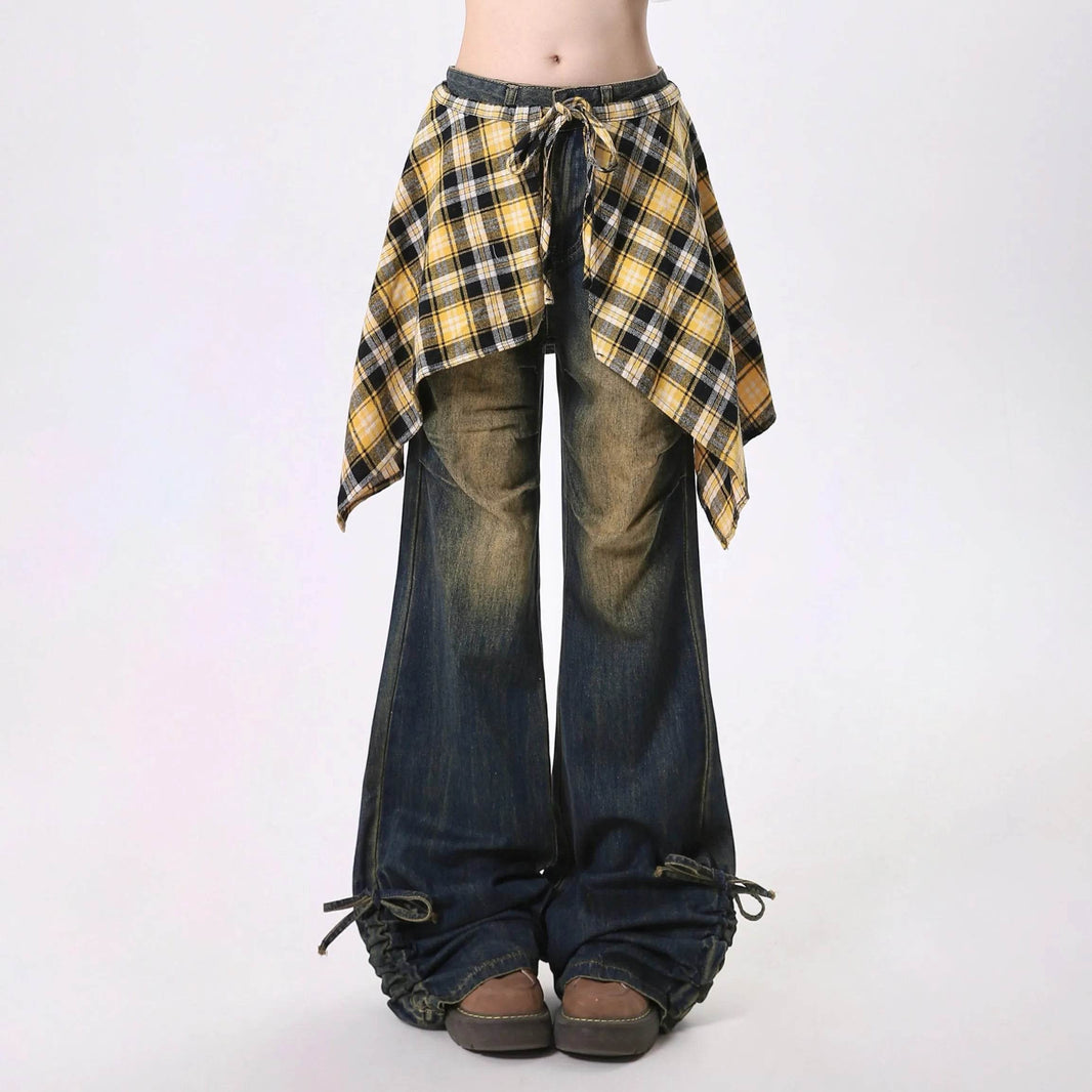 Jeans Women's Skirt Swing Outside Casual Bootcut Pants - EX-STOCK Canada