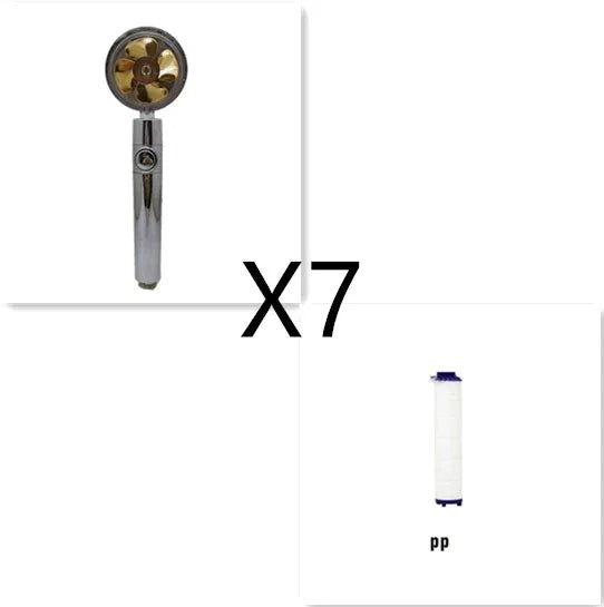 Shower Head Water Saving Flow 360 Degrees Rotating With Small Fan ABS Rain High Pressure Spray Nozzle Bathroom Accessories EX-STOCK Canada