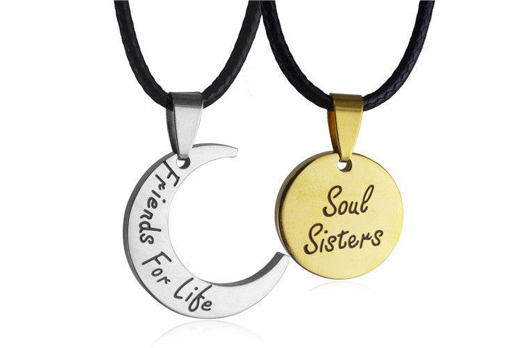 Collana Coppia Luna Sole in Acciaio Inossidabile - EX-STOCK Canada
