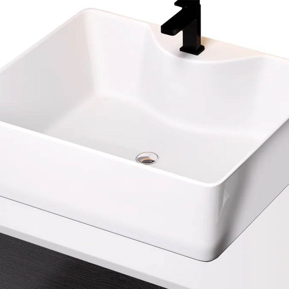 31.5 Inches Wall Mounted Single Bathroom Vanity With Engineered Stone Top - EX-STOCK Canada