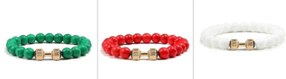 Turquoise Energy Gun Black Electroplated Alloy Beaded Bracelet - EX-STOCK Canada