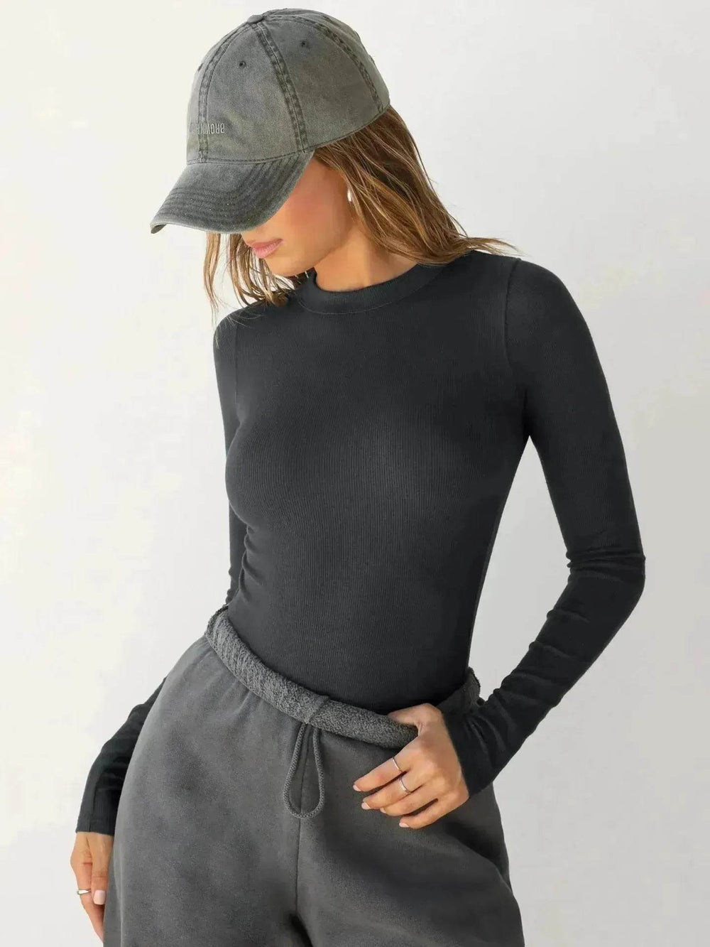 Elegant Chic Long sleeve Elastic Crop Top for Women - EX-STOCK Canada