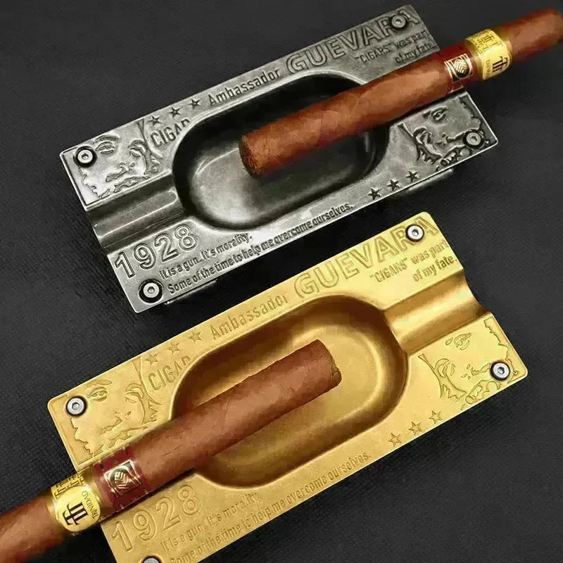 Metal Gold and Silver 2 slot Cigar Ashtray - EX-STOCK CANADA
