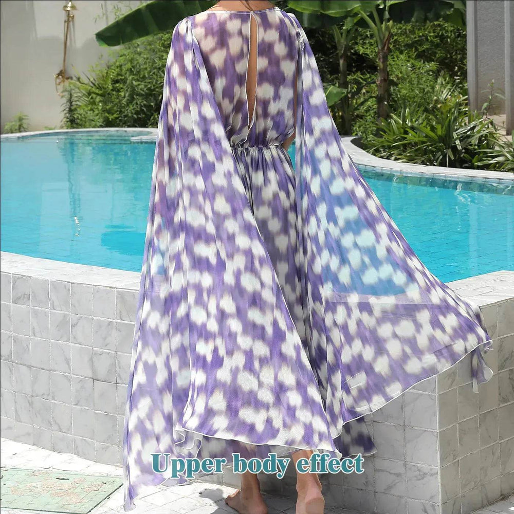 Casual New Floral Chiffon Long Dress - EX-STOCK Canada