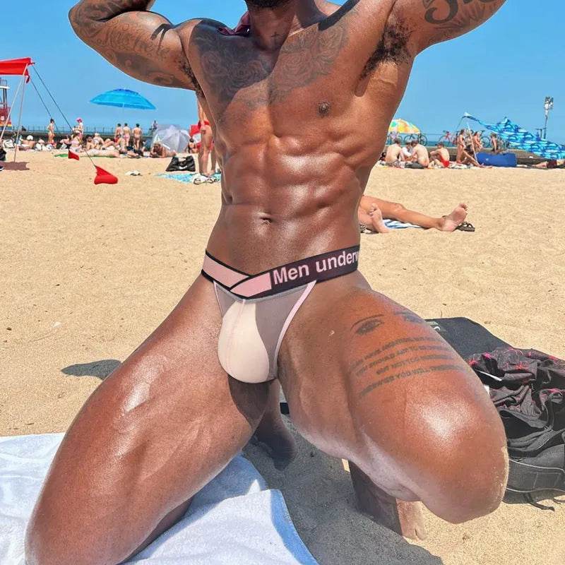 Men's Thin Ice Silk Transparent High Fork Briefs - EX-STOCK Canada