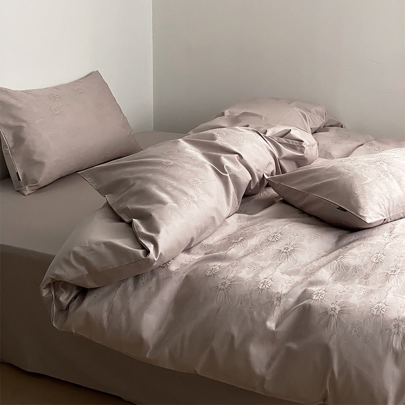 Long Velvet Jacquard Four Piece Pure Cotton Duvet Cover EX-STOCK Canada
