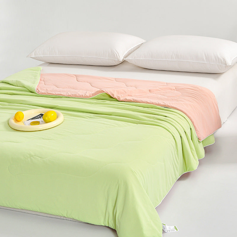 Solid Color AB Version Summer Cool Feeling Thin Duvet Washable EX-STOCK Canada