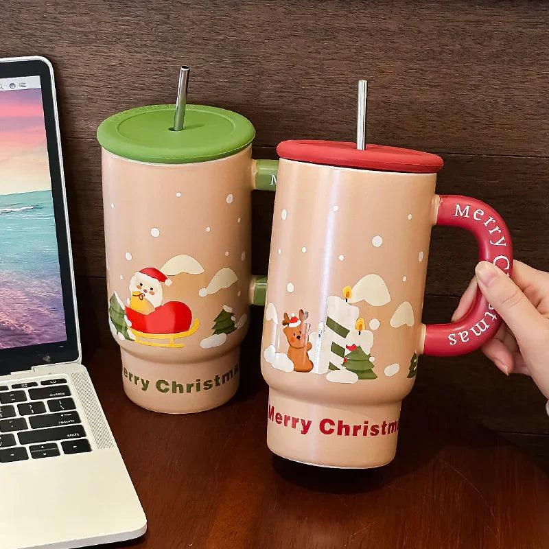 Christmas Gift Large Capacity Ceramic Cup Mug Creative EX-STOCK Canada