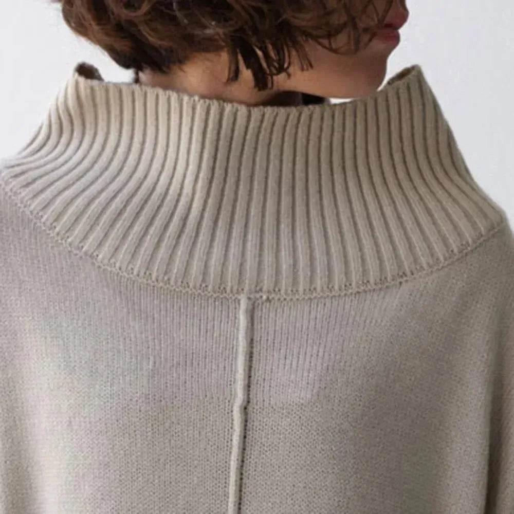 Loose Oversize Midi Turtleneck Winter Sweater Dress - EX-STOCK Canada