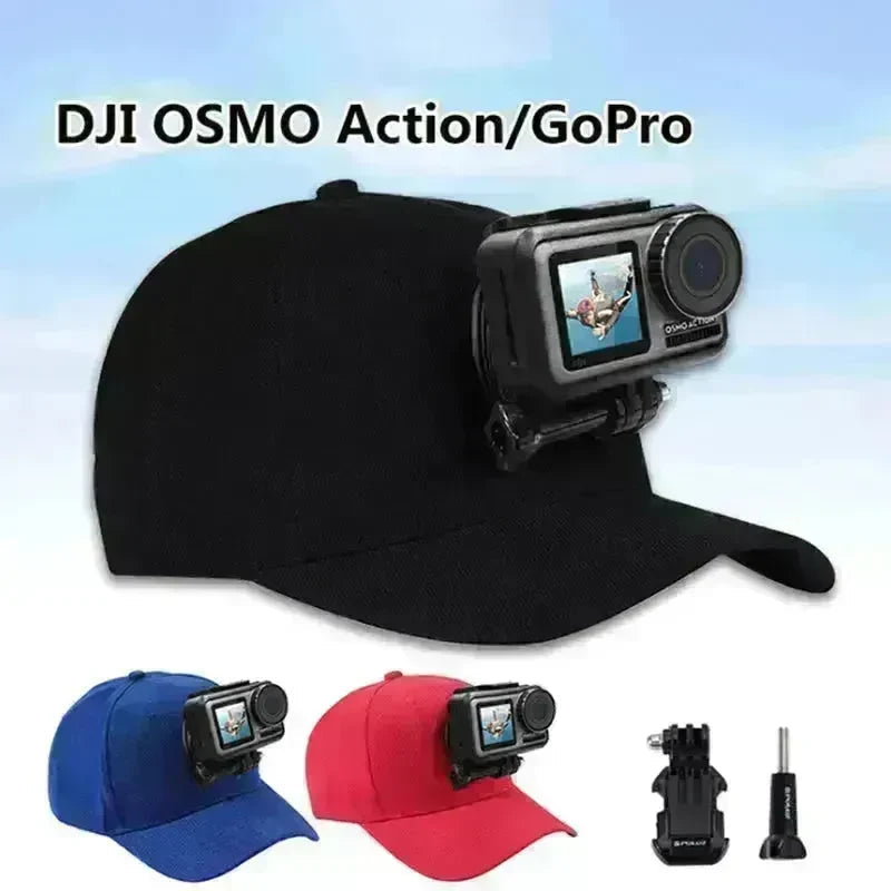 Canvas Sun Hat Cap Cycling Hiking Golfing Fishing For Sports Action Cam Camera EX-STOCK