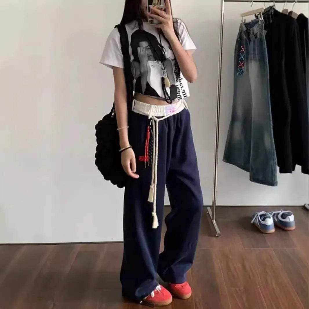 Retro Casual Baggy Sweatpant For Women Autumn And Winter - EX-STOCK Canada