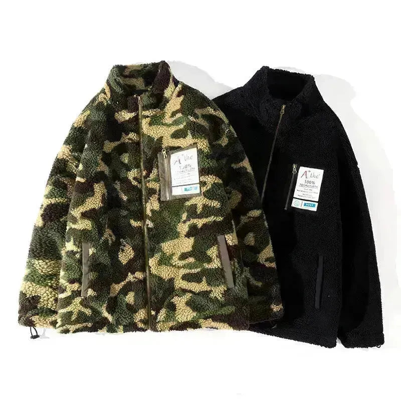 Camouflage de l'armée de toison zipper coton cardigan d'hiver rembourré pour les hommes