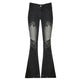 Printed Worn Baggy Jeans Pant Slimming Washed Women - EX-STOCK Canada