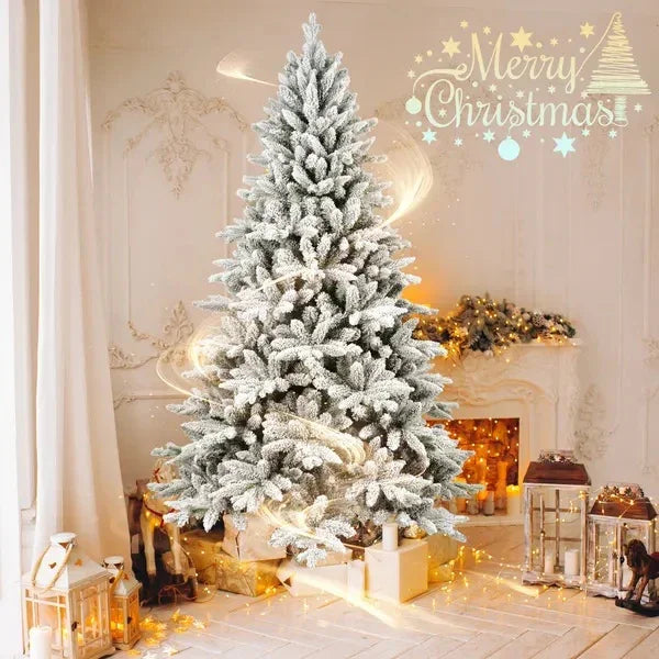 7FT Unlit Christmas Tree, Hinged Artificial Trees 1514 Premium PVC Branches EX-STOCK Canada