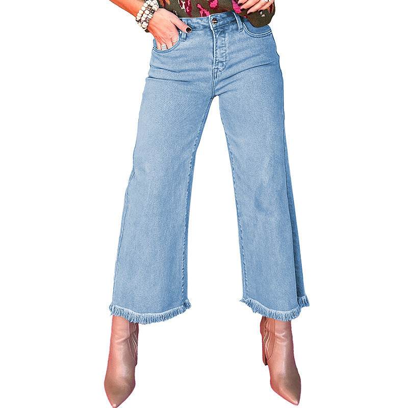 European And American Leisure Versatile High Waist Zipper Jeans EX-STOCK Canada