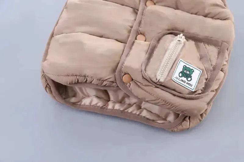 Boys' Suit Autumn Fashionable Fleece-lined Three-piece Set Baby Winter Fashionable Clothing - EX-STOCK Canada