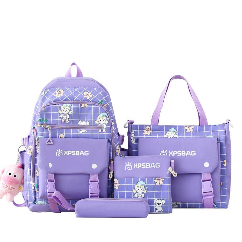 Backpack Primary School Girls Schoolbag Women's Four-piece Set - EX-STOCK Canada