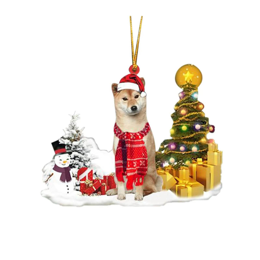 Christmas Family Puppies Decorate Trees With Lights - EX-STOCK Canada