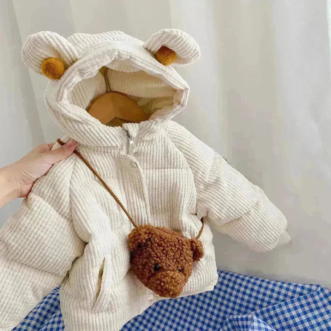 Bébé garçon fille mignon dessin animé coton sweat à sweat d'hiver veste