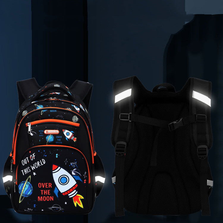 Kids Space Rocket School Backpack – Large Capacity 16" Primary School Bag